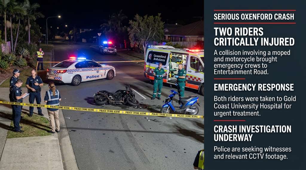 Two Riders Seriously Injured in Oxenford Motorcycle Crash