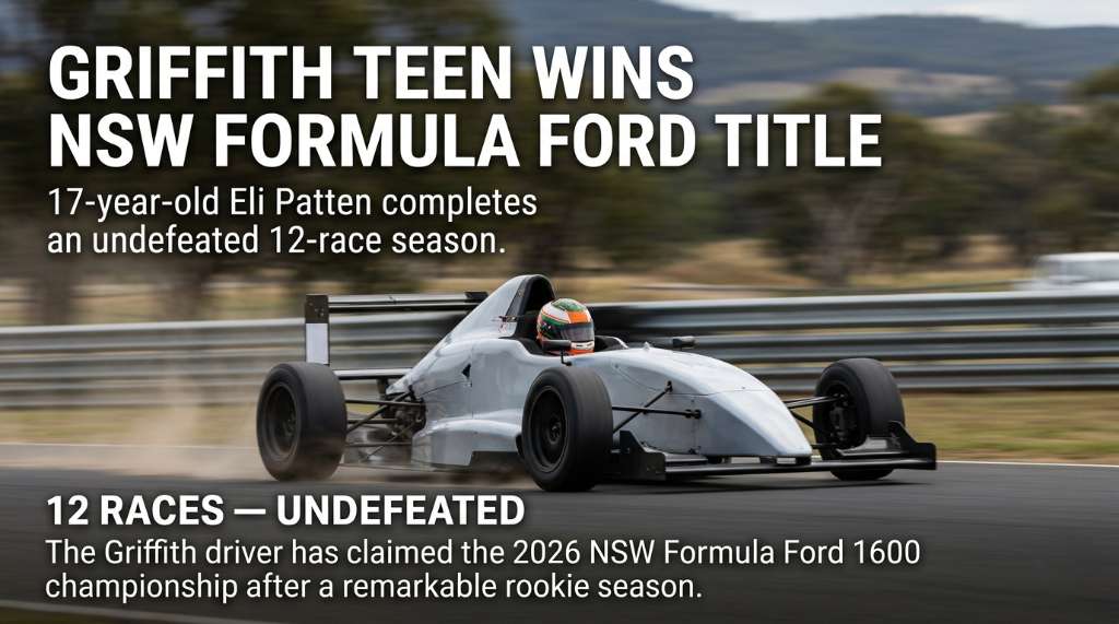 Griffith Teen Eli Patten Wins NSW Formula Ford Championship in Perfect Season