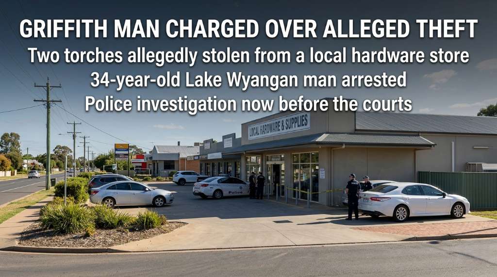 Lake Wyangan Man Charged Over Alleged Griffith Hardware Store Theft
