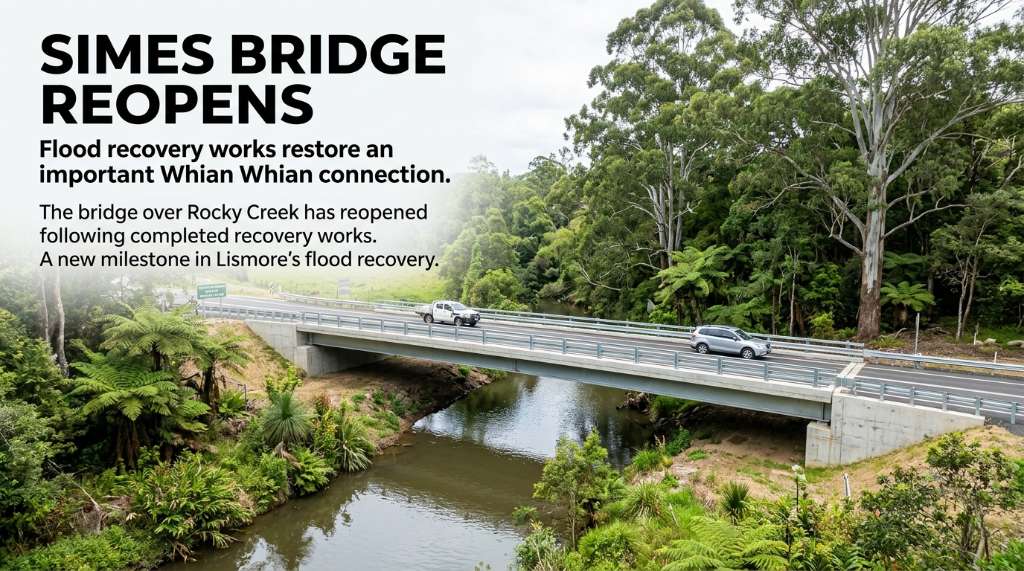 Simes Bridge Reopens After Flood Recovery Works