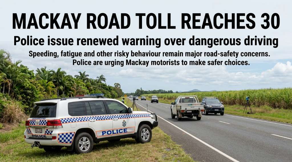 Mackay Road Toll Reaches 30 as Police Issue Stark Warning - Mackay, QLD