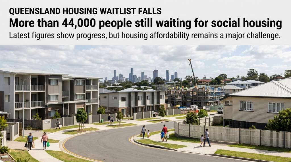 Queensland Social Housing Waitlist Falls but More Than 44,000 Still Waiting