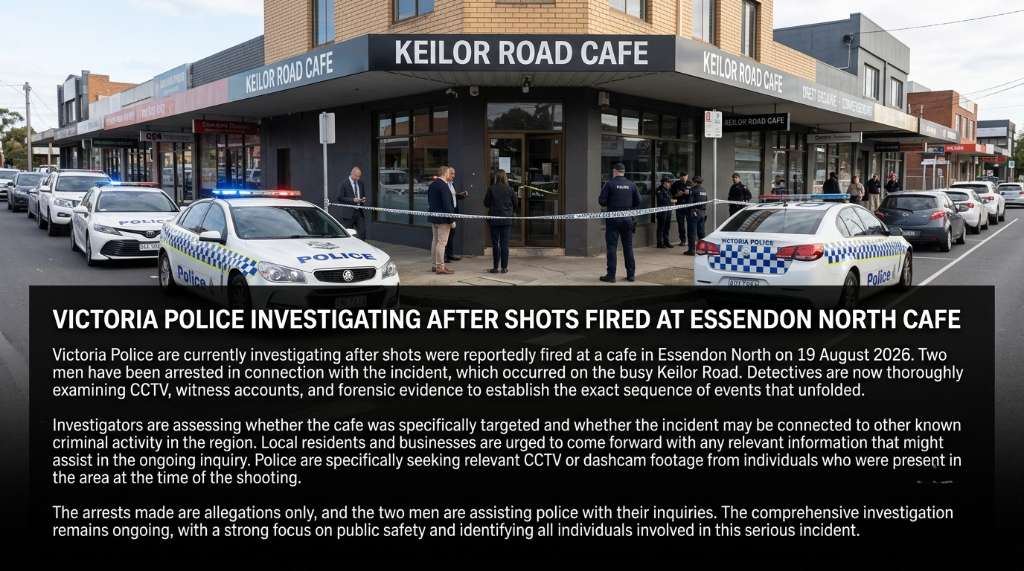 Two Men Arrested After Shots Fired at Essendon North Cafe