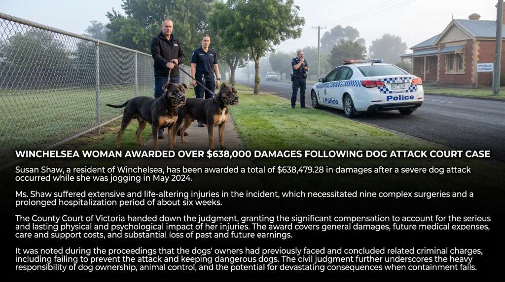 Winchelsea Dog Attack Victim Awarded $638,479 in Damages
