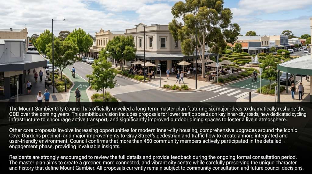 Six Plans Revealed to Transform Mount Gambier CBD