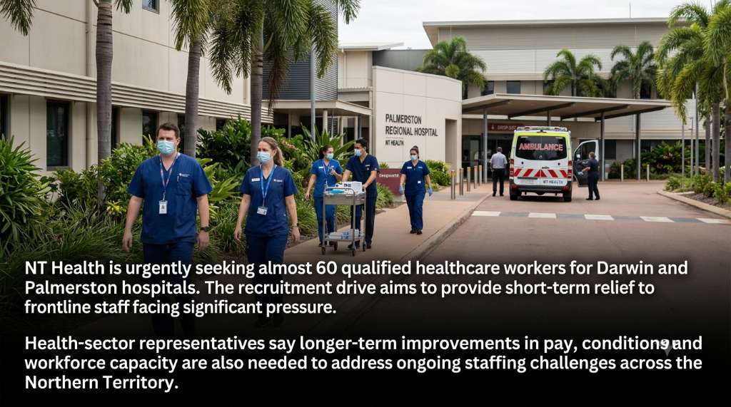 NT Health Urgently Seeks Nearly 60 Workers for Darwin and Palmerston Hospitals