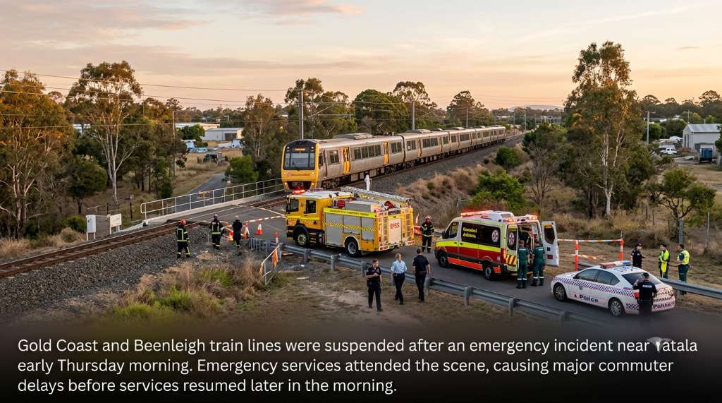 Gold Coast Train Lines Suspended After Yatala Emergency Incident - Gold Coast, QLD