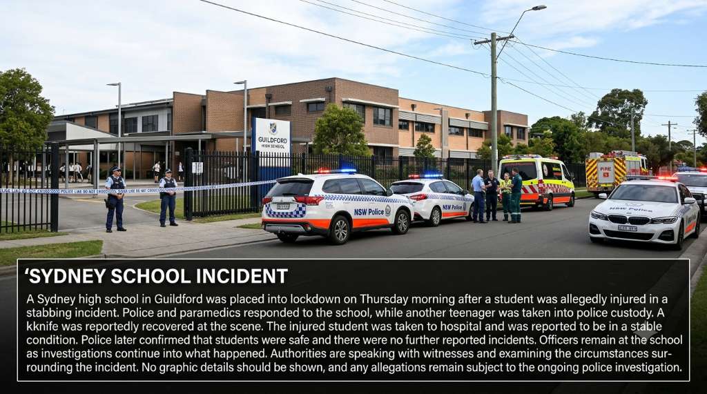 Teenager Stabbed at Sydney School as Guildford Campus Goes Into Lockdown