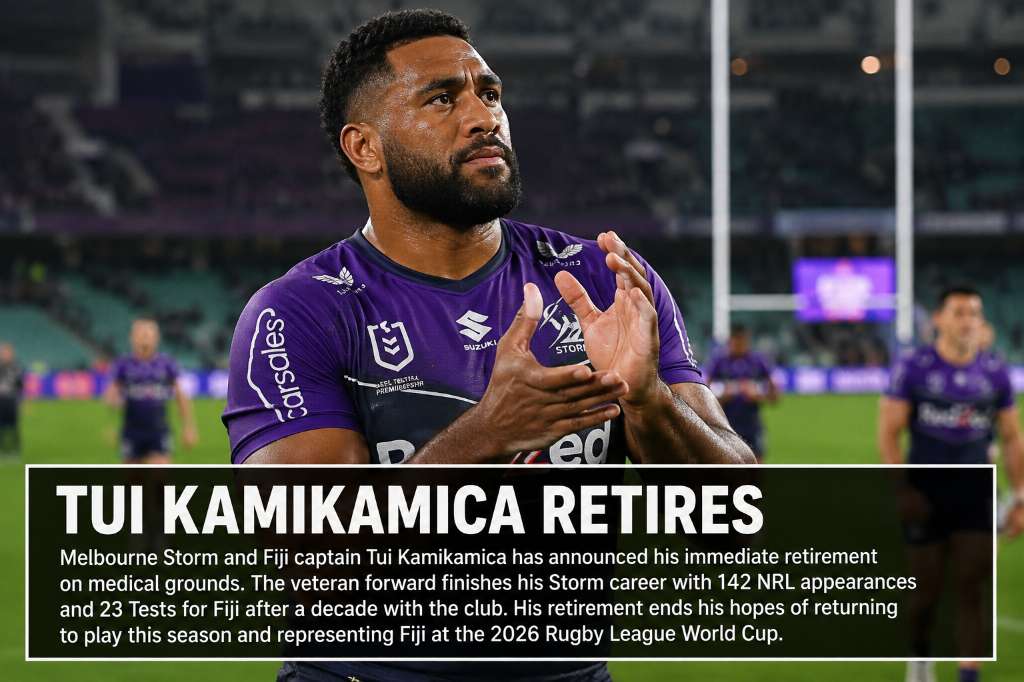 Tui Kamikamica Announces Immediate Retirement From Melbourne Storm