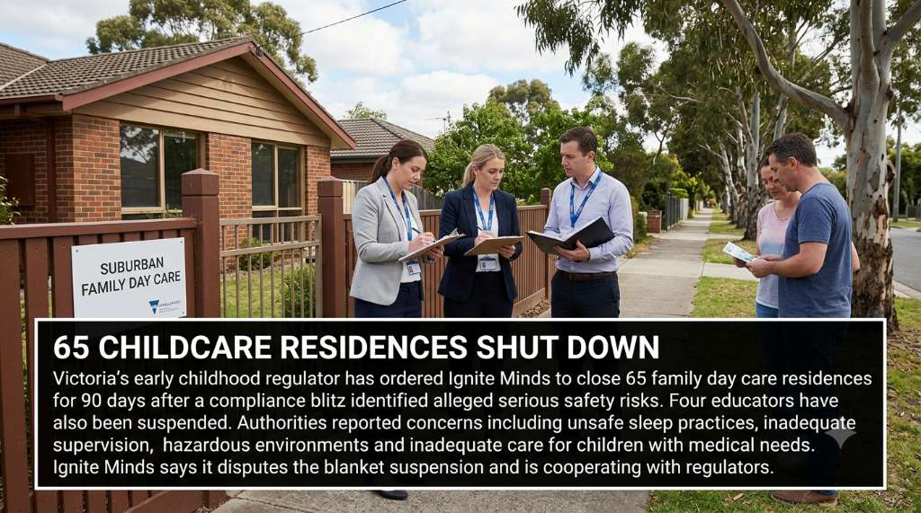 Victoria Orders 65 Ignite Minds Childcare Residences to Close After Safety Blitz
