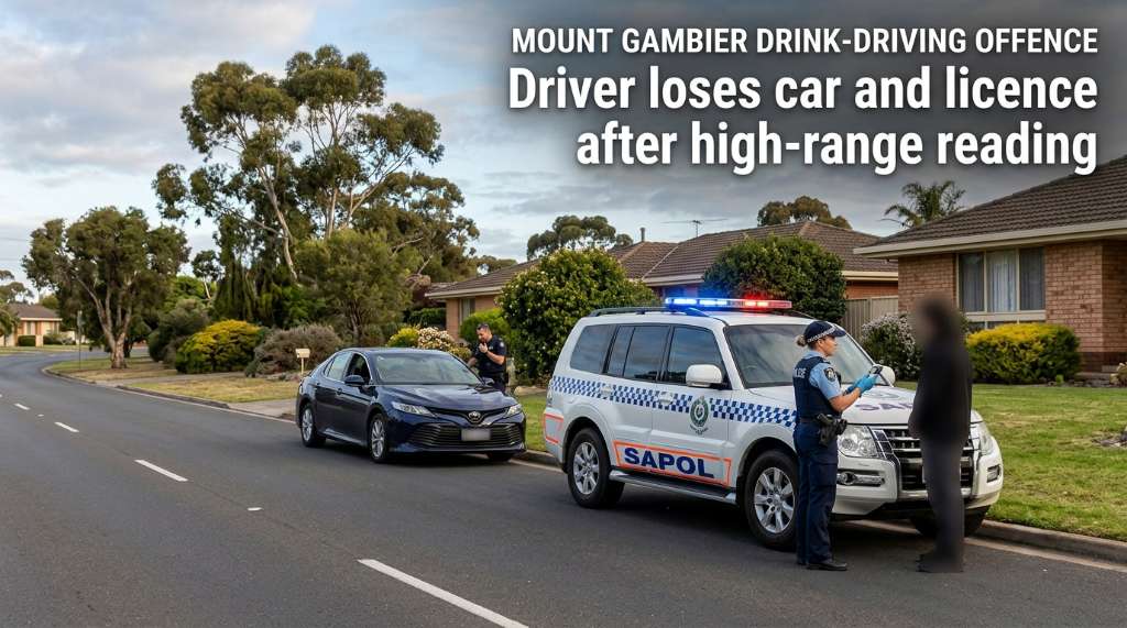 Mount Gambier Driver Loses Car and Licence After High-Range Drink-Driving Offence