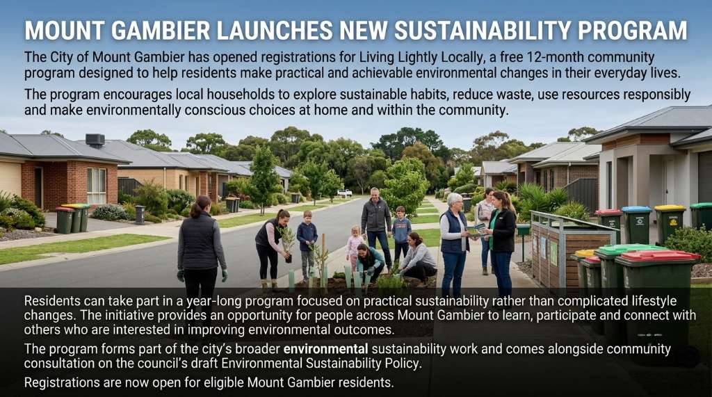 Mount Gambier Residents Invited to Join New 12-Month Sustainability Program Subtitle