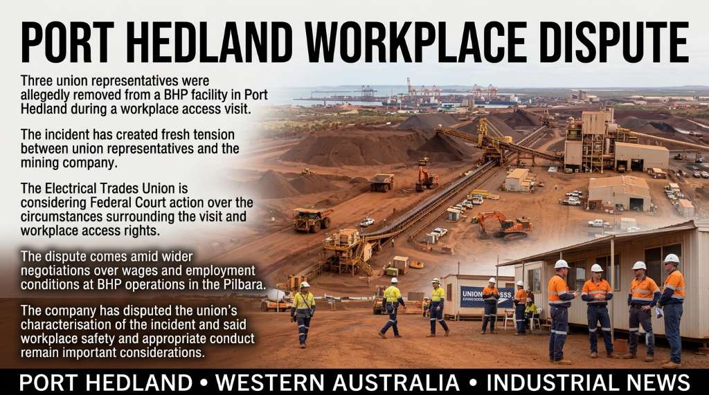 Union Representatives Removed From Port Hedland BHP Site