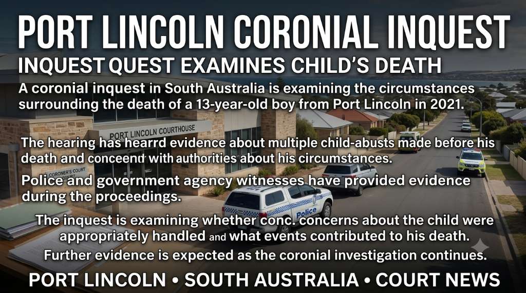 Inquest Examines Multiple Child Abuse Reports Before Port Lincoln Boy’s Death