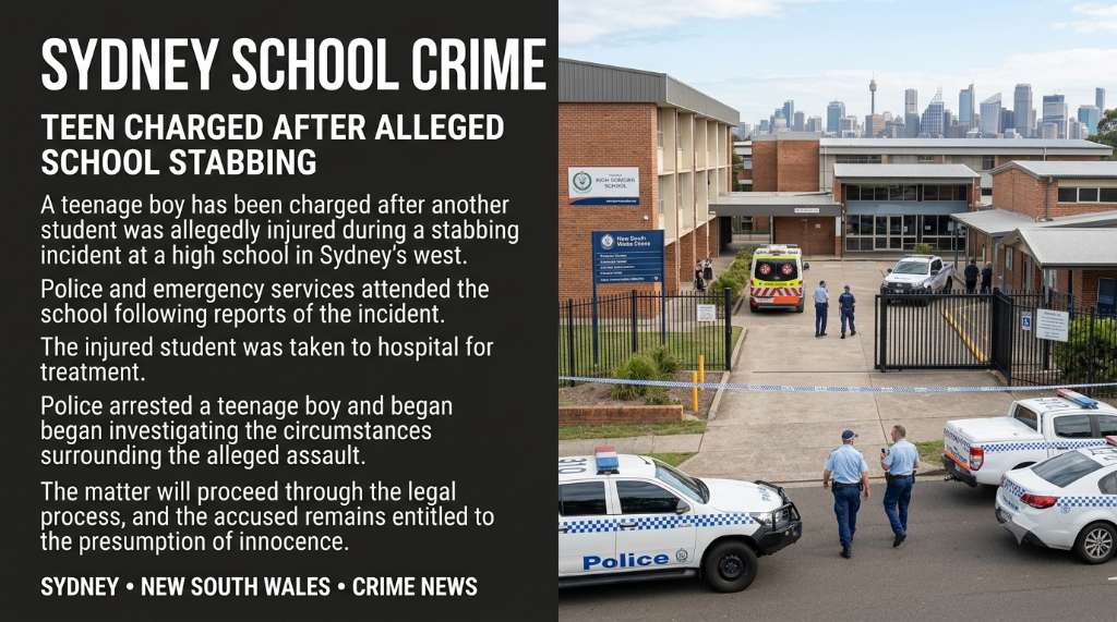 Teen Charged After Student Allegedly Stabbed at Sydney High School