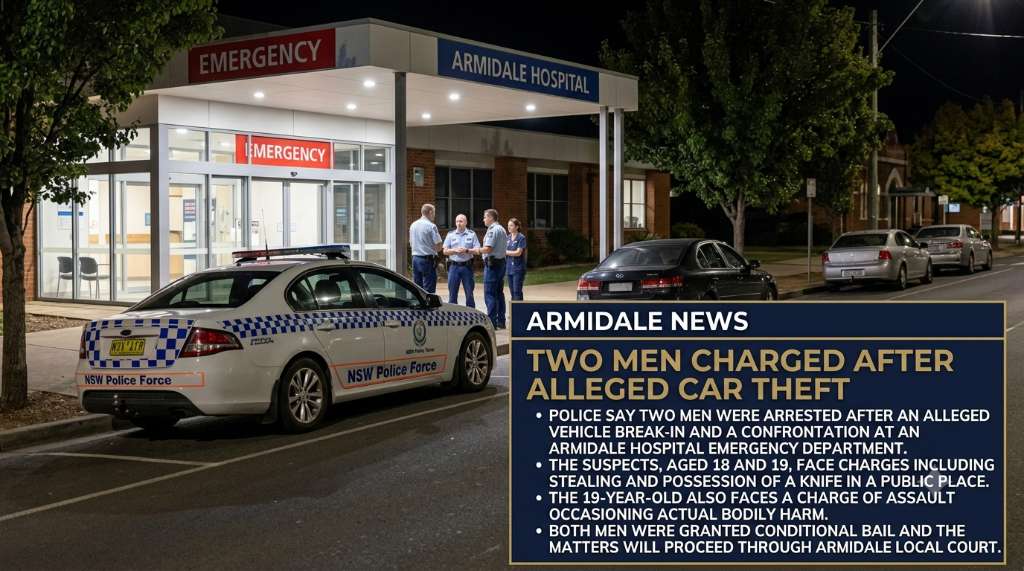 Armidale Man Chases Alleged Car Thieves Into Hospital