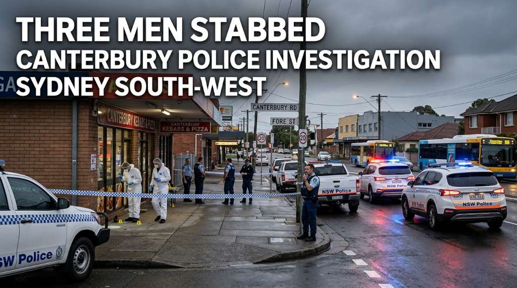 Three Men Hospitalised After Alleged Stabbing in Canterbury - Sydney, NSW