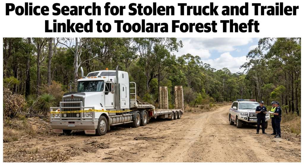 Police Search for Stolen Truck and Trailer Linked to Toolara Forest Theft