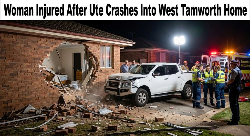 Woman Injured After Ute Crashes Into West Tamworth Home