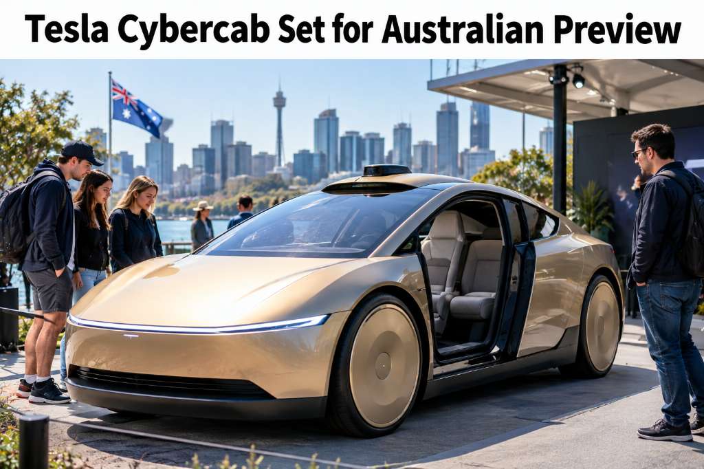 Tesla Cybercab Set for Australian Preview