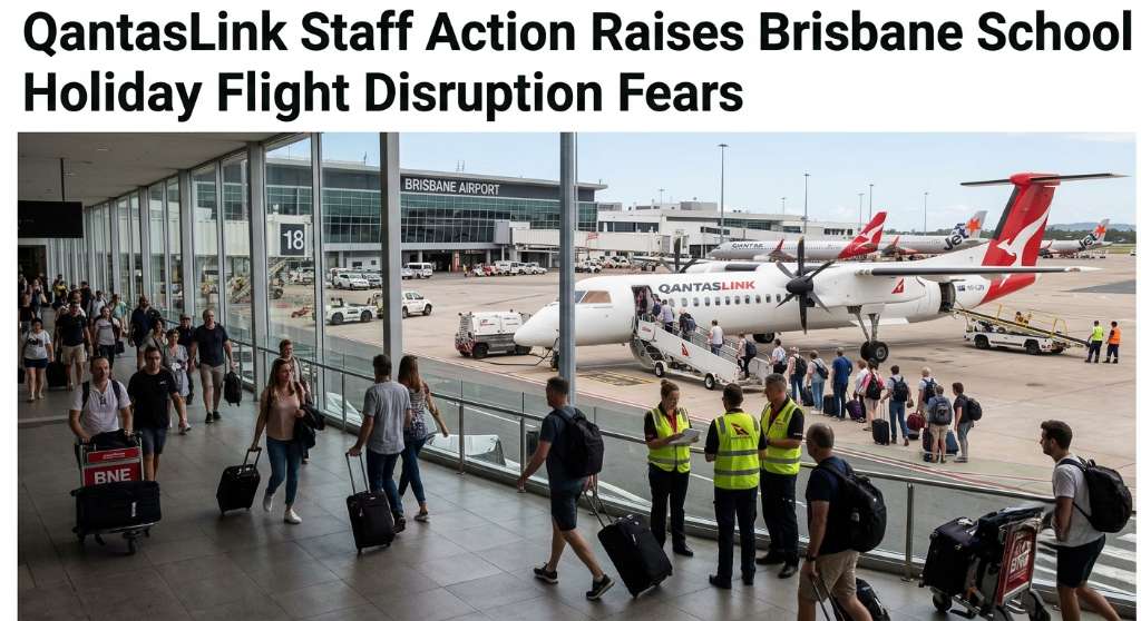 Qantas Link Staff Action Raises Brisbane School Holiday Flight Disruption Fears - Brisbane, QLD