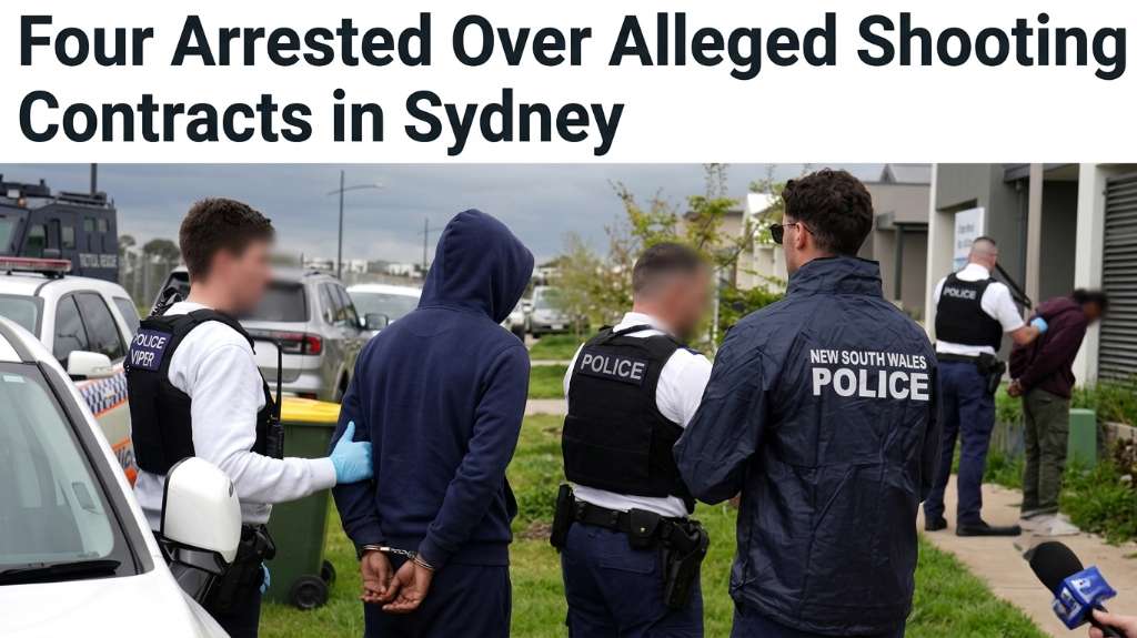 Four Arrested Over Alleged Shooting Contracts in Sydney