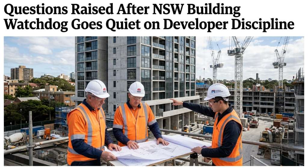 Questions Raised After NSW Building Watchdog Goes Quiet on Developer Discipline