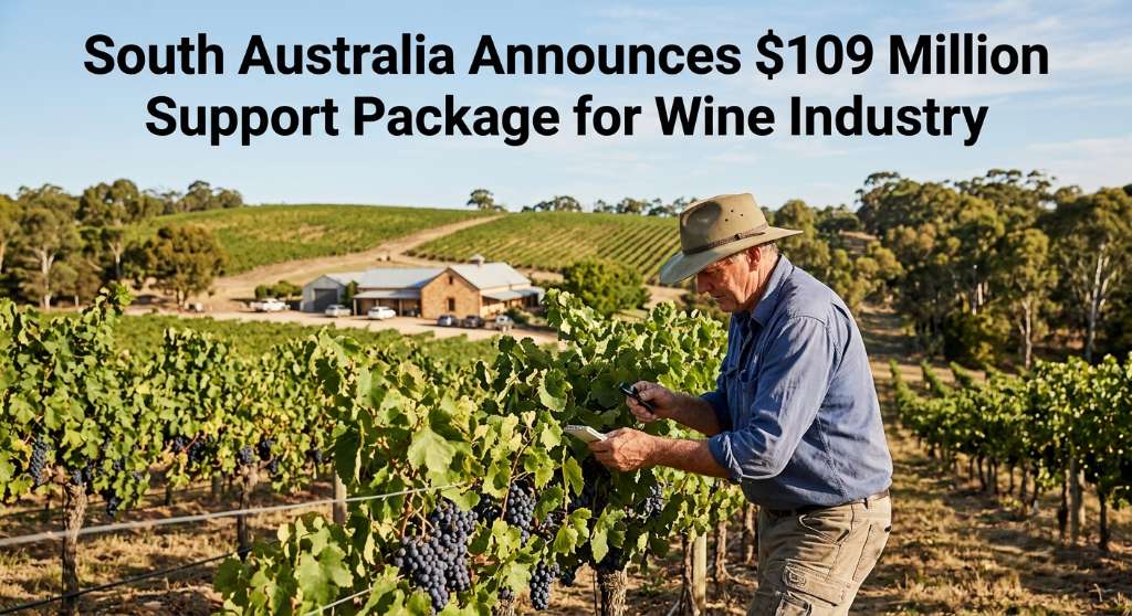 South Australia Announces $109 Million Support Package for Wine Industry