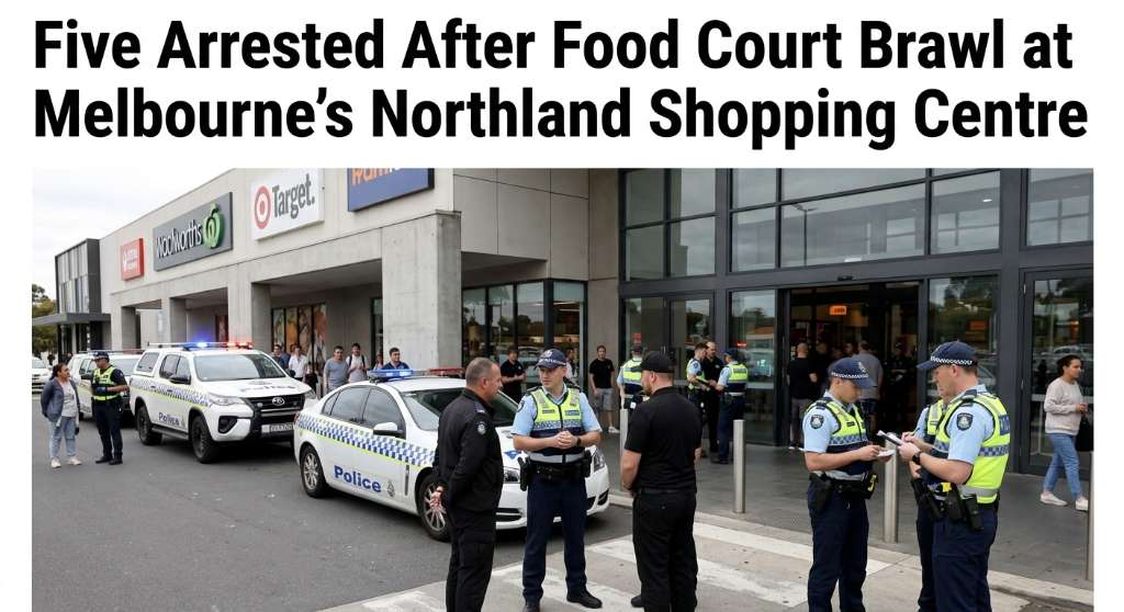 Five Arrested After Food Court Brawl at Melbourne’s Northland Shopping Centre