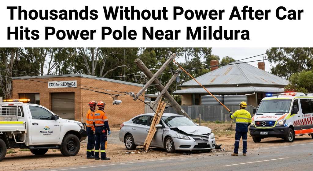 Thousands Without Power After Car Hits Power Pole Near Mildura