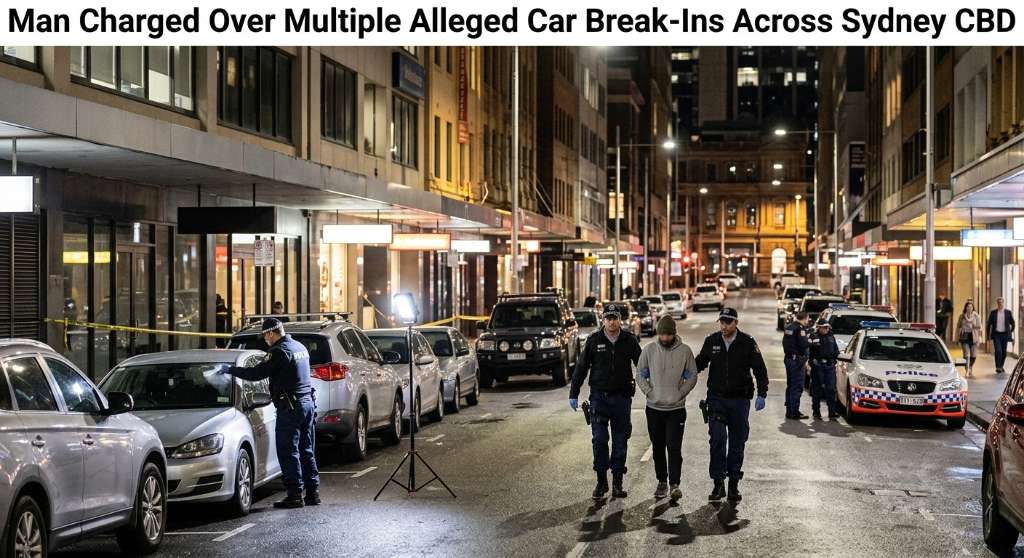 Man Charged Over Multiple Alleged Car Break-Ins Across Sydney CBD