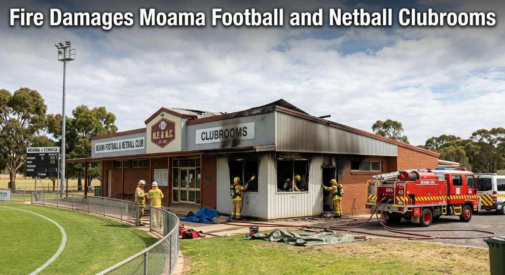 Fire Damages Moama Football and Netball Clubrooms