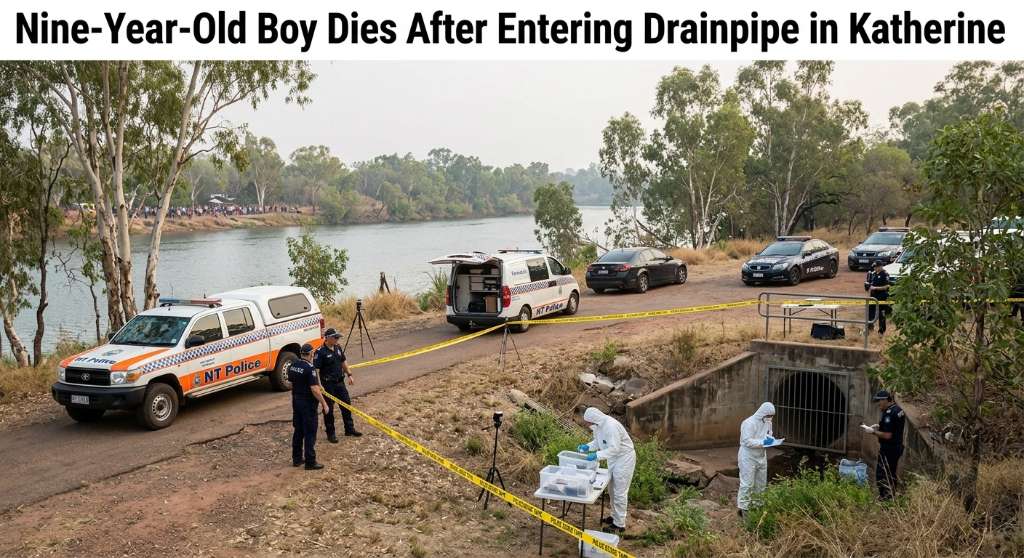 Nine-Year-Old Boy Dies After Entering Drainpipe in Katherine