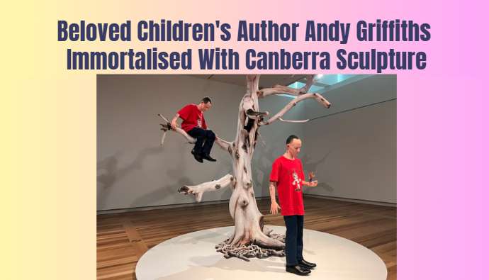 Beloved Children's Author Andy Griffiths Immortalised With Canberra Sculpture