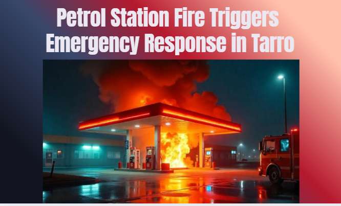 Petrol Station Fire Triggers Emergency Response in Tarro