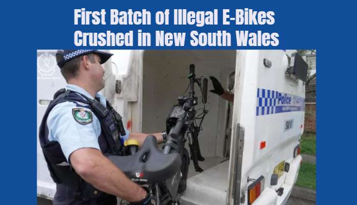 First Batch of Illegal E-Bikes Crushed in New South Wales