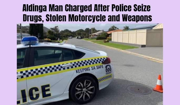 Aldinga Man Charged After Police Seize Drugs, Stolen Motorcycle and Weapons