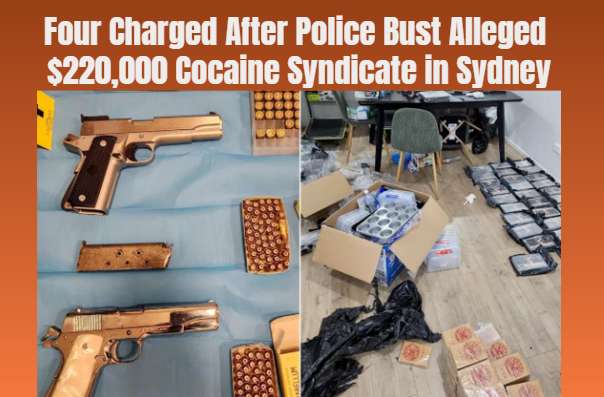 Four Charged After Police Bust Alleged $220,000 Cocaine Syndicate in Sydney