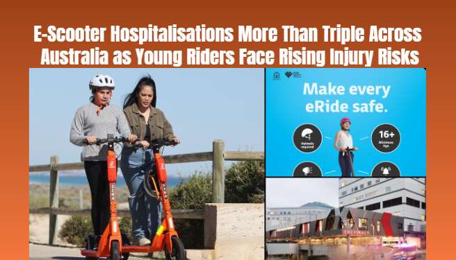 E-Scooter Hospitalisations More Than Triple Across Australia as Young Riders Face Rising Injury Risks