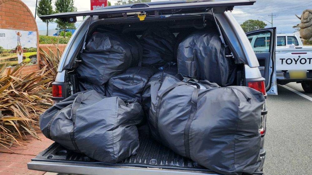 NSW men allegedly found with nearly 150kg of cannabis in boot of car