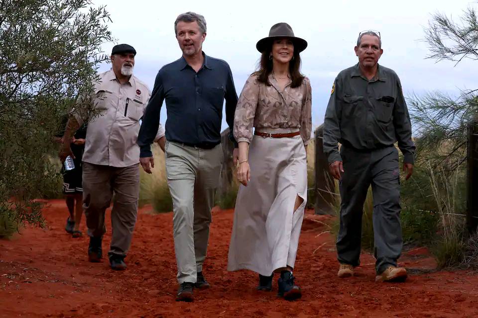 Danish royals Queen Mary and King Frederik begin Australia visit with Uluru trek