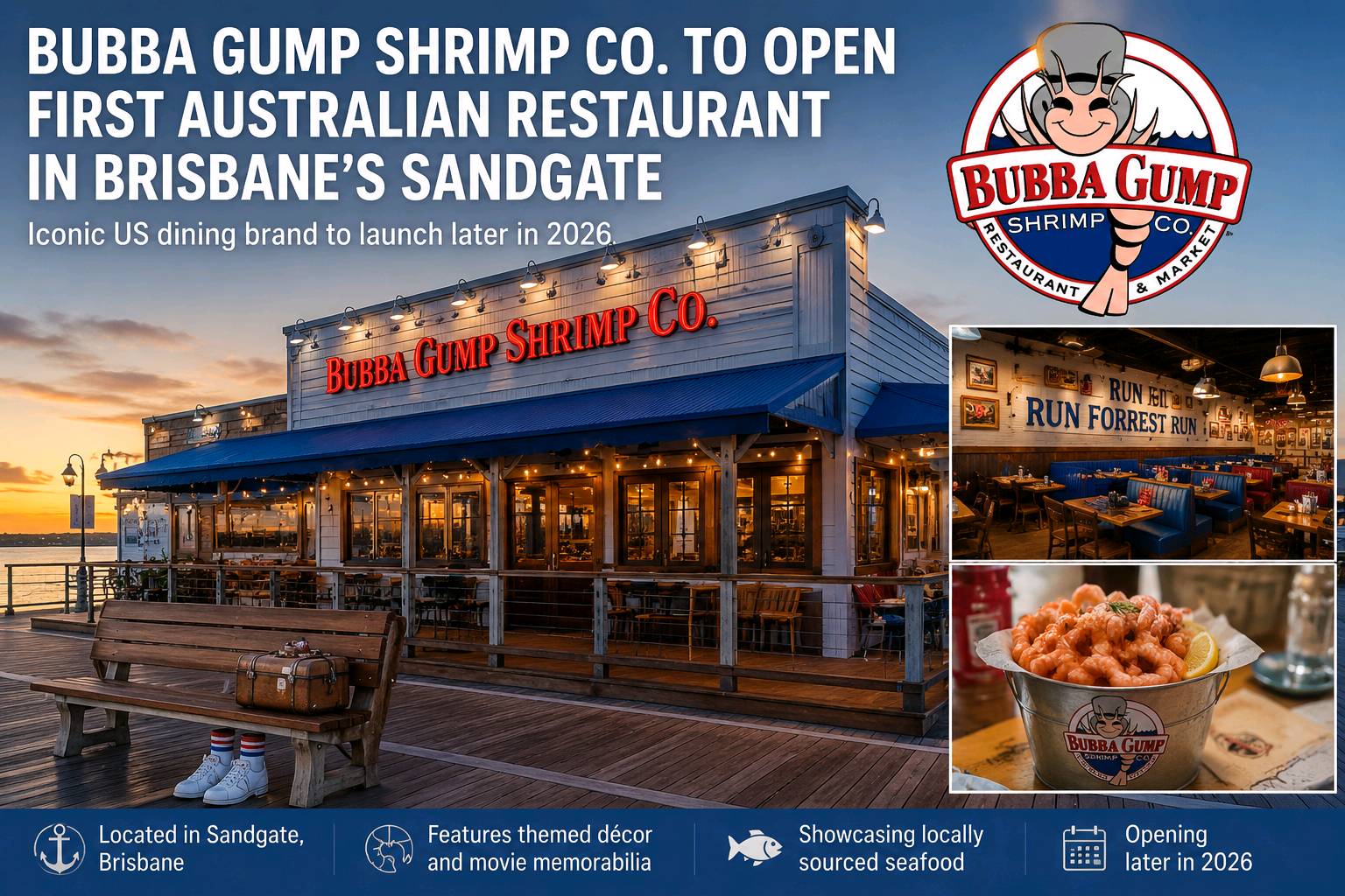 US restaurant chain Bubba Gump Shrimp Co. to open in Brisbane