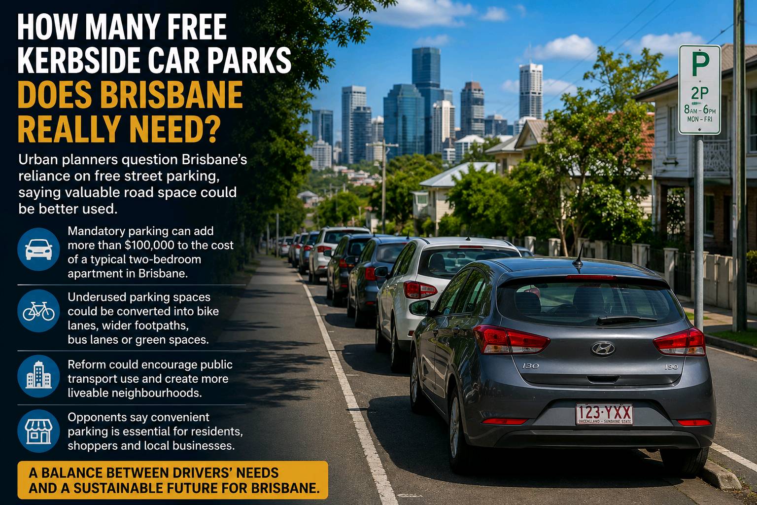 How Many Free Kerbside Car Parks Does Brisbane Really Need?