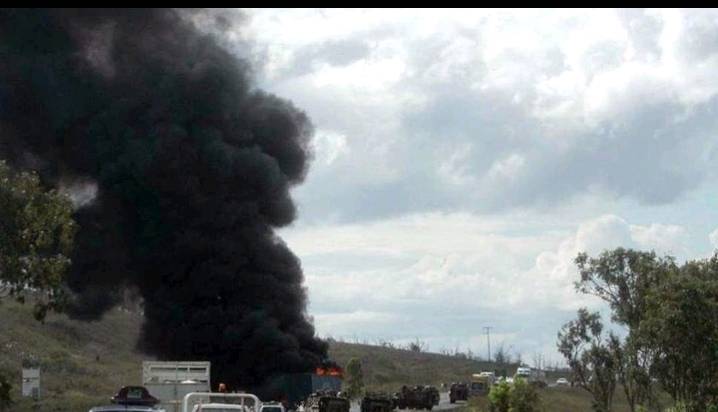B-double truck fire on Bruce Highway at Colosseum Subtitle: