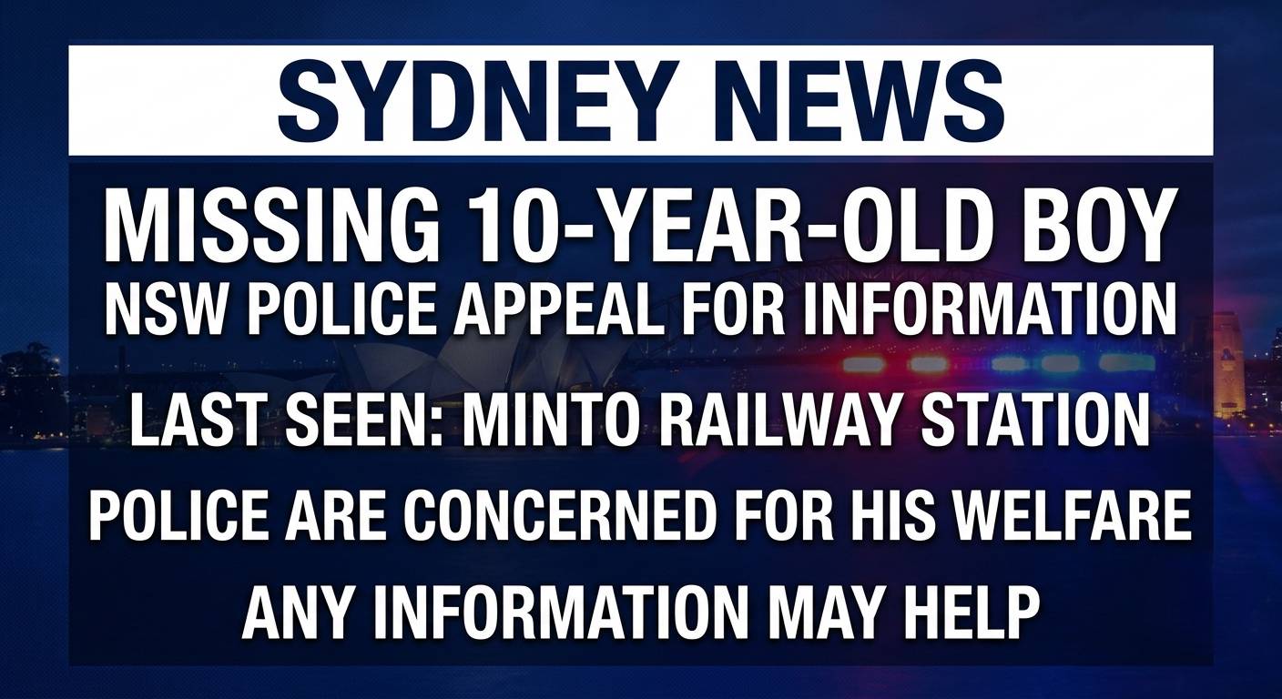 Police Appeal to Locate 10-Year-Old Boy Missing from Sydney