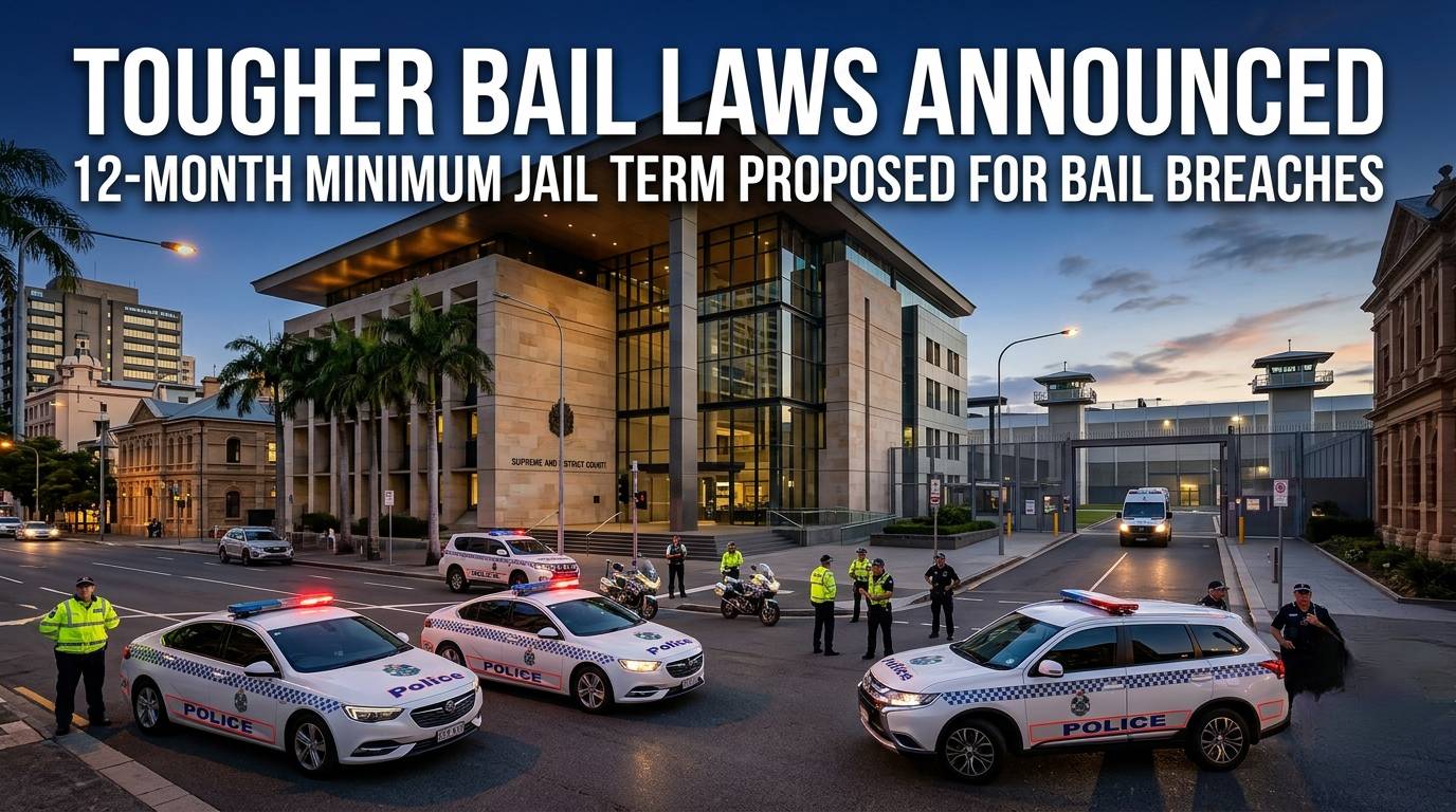 Queensland Bail Breach Laws to Carry Minimum 12-Month Jail Sentence