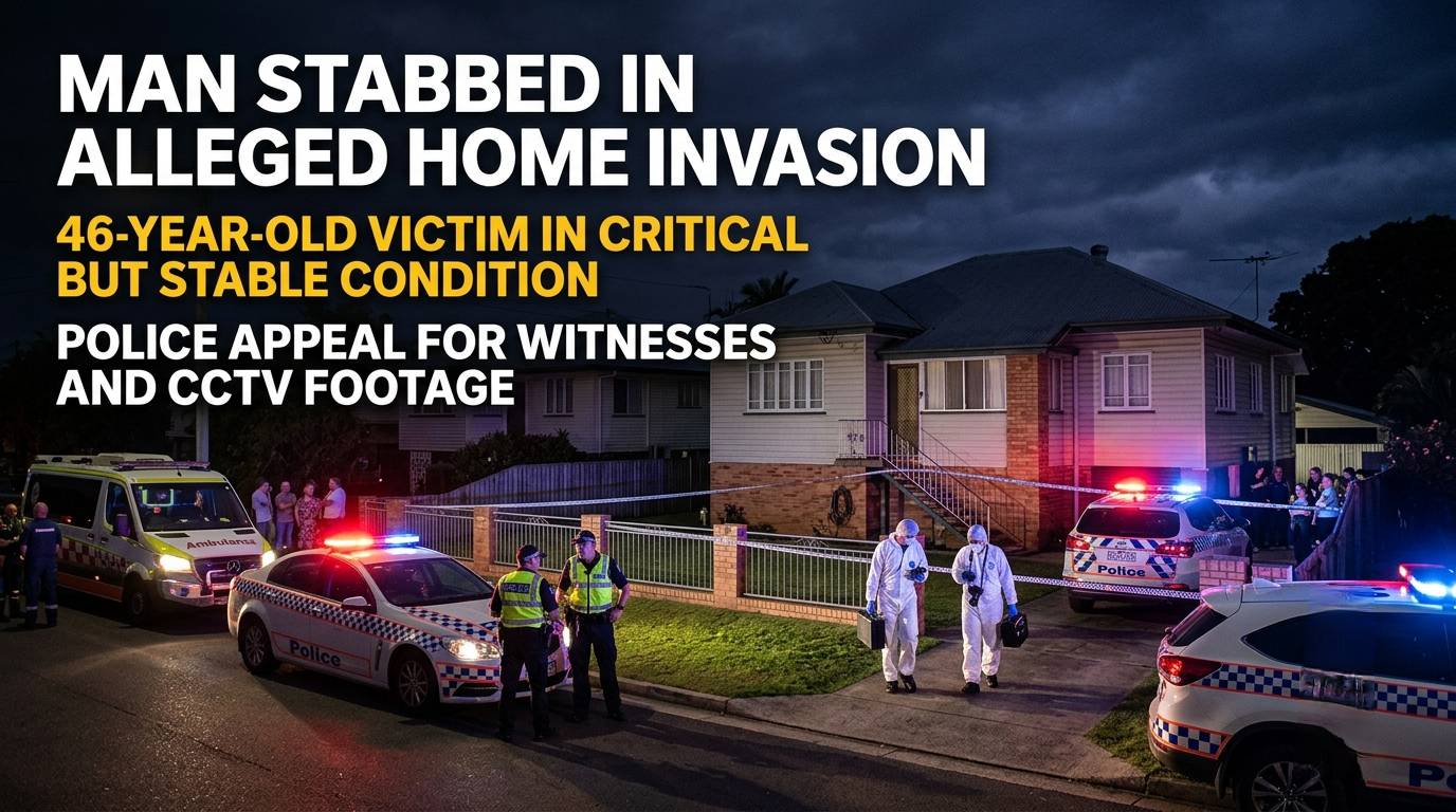 46-Year-Old Man Stabbed During Attempted Home Invasion in Victoria Point