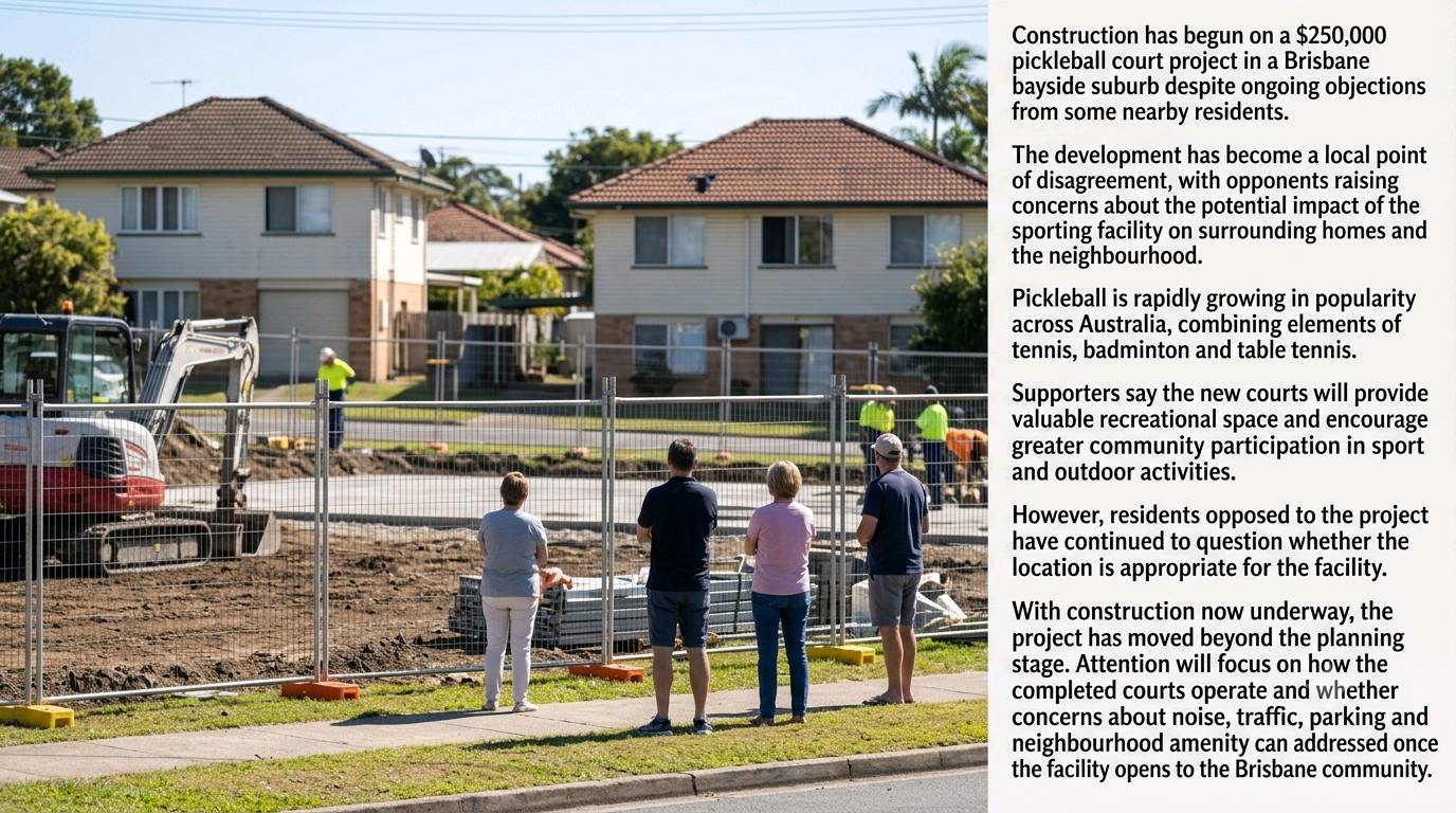 Brisbane Pickleball Court Project Moves Ahead Despite Neighbour Objections