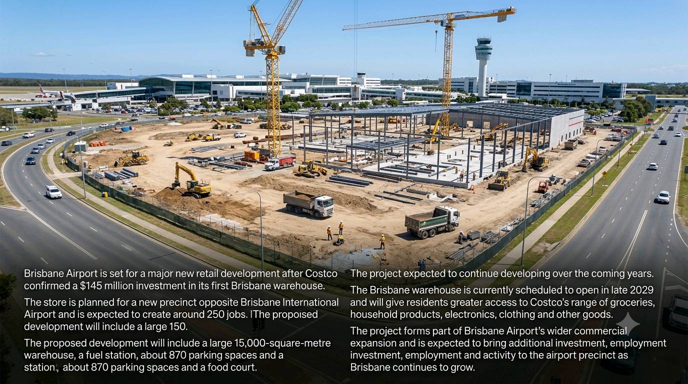 Brisbane Airport Confirms $145 Million Costco Investment