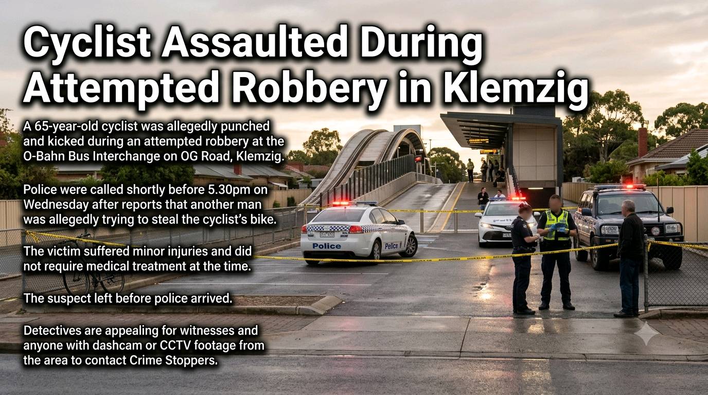 Cyclist Assaulted During Attempted Robbery in Klemzig